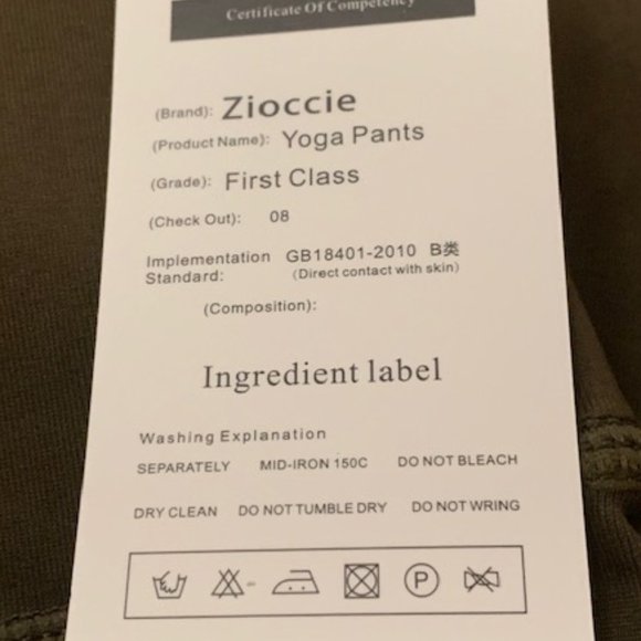 Zioccie Women's Olive Green High Waist Leggings Medium NWT - Picture 7 of 9